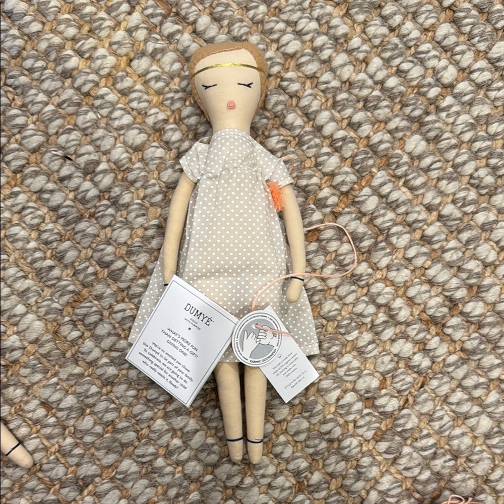 DUMYÉ Handmade Doll with Polka Dot Dress